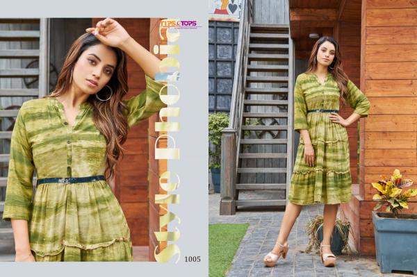 Tips & Tops Colors Printed Rayon Kurtis Collection